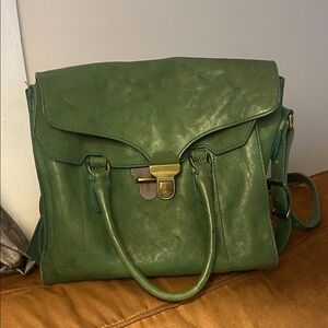 Madewell Green Leather Satchel